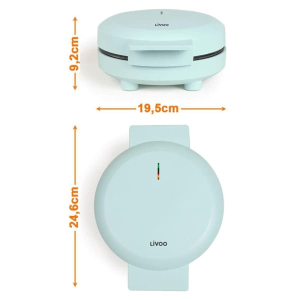 Gaufrier bubble LIVOO 1000W Bleu Ciel (DOP233) Gaufrier bubble LIVOO 1000W Bleu Ciel (DOP233)